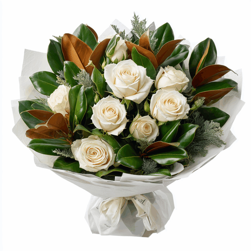 Christmas Ivory Magnolia Bouquet