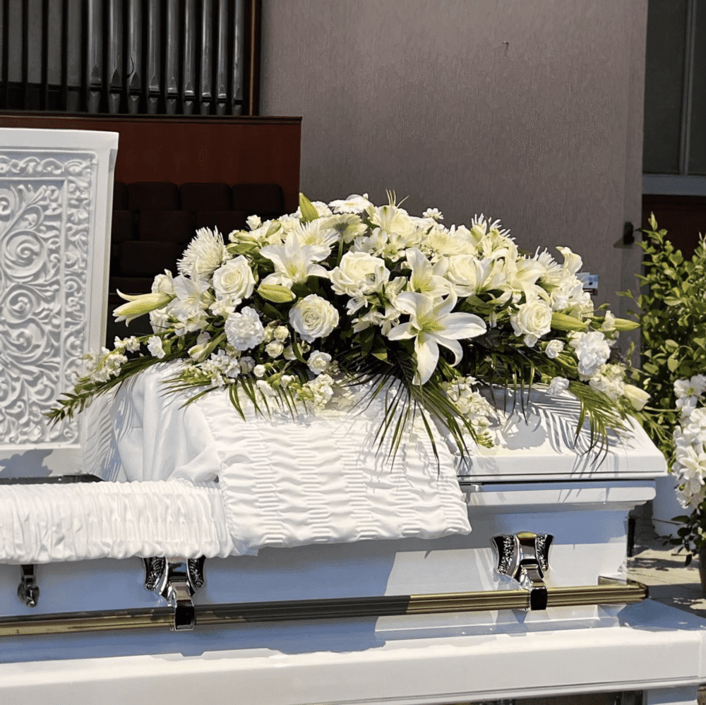 White Lily Farewell Spray