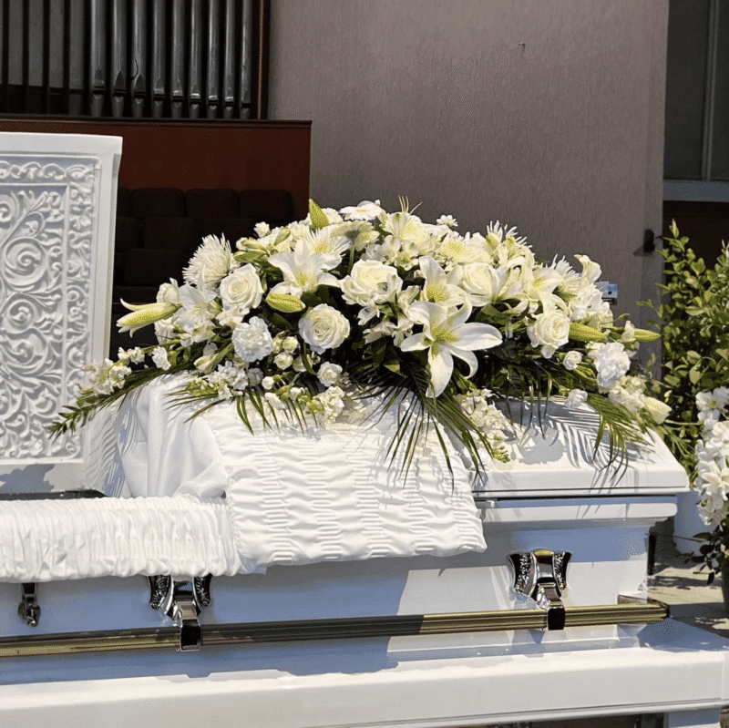 White Lily Farewell Spray