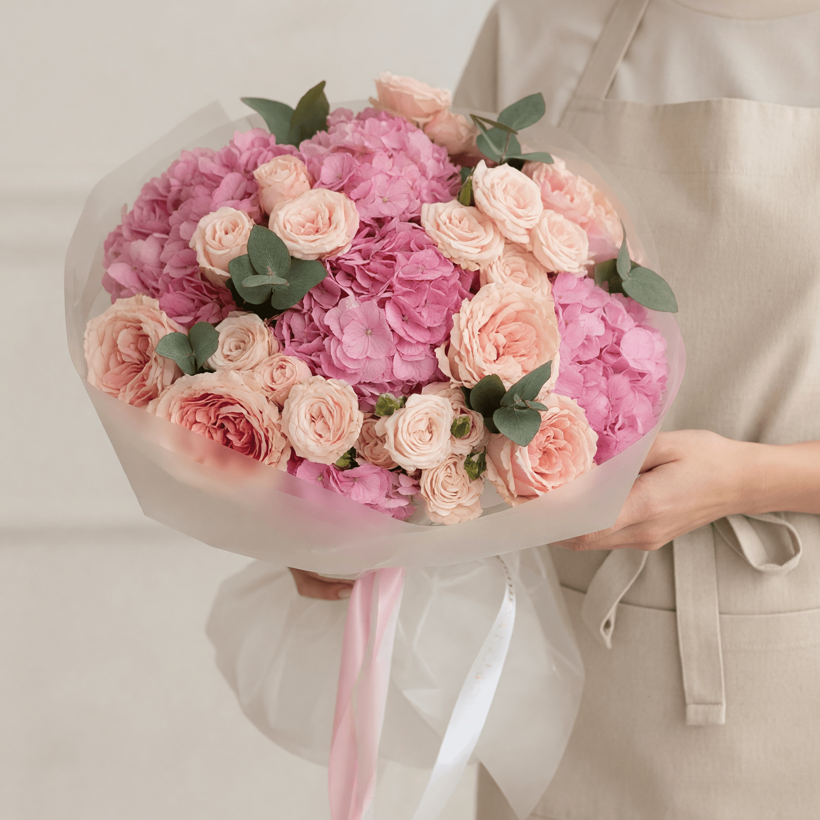 Rosé Hydrangea Bouquet