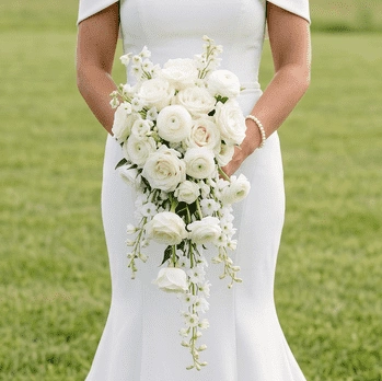 White Wedding Bouquet Orchid Romance