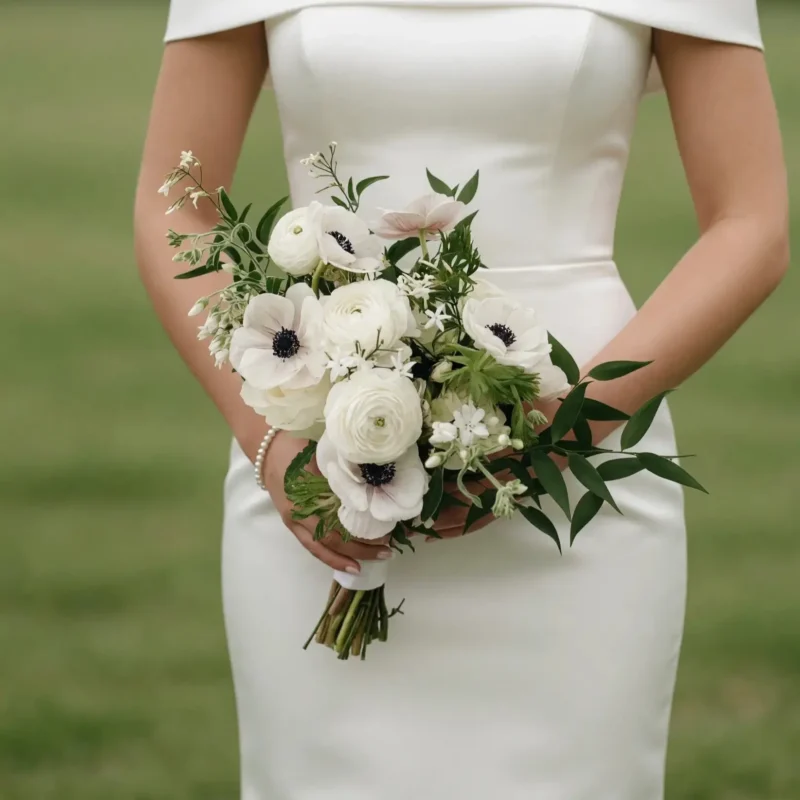 Anemone Wedding Bouquet Botanical Grace