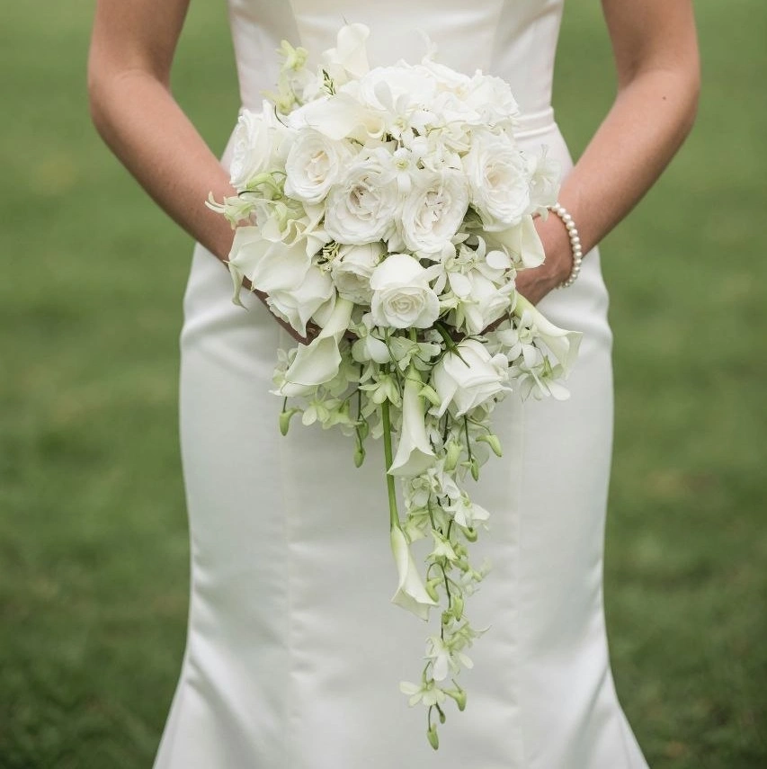 Wedding Flowers Bridal Bouquet Prices White Cascade Bouquet