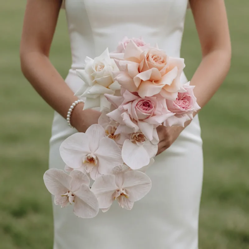 Pink Wedding Bouquet Orchid Rose Grace