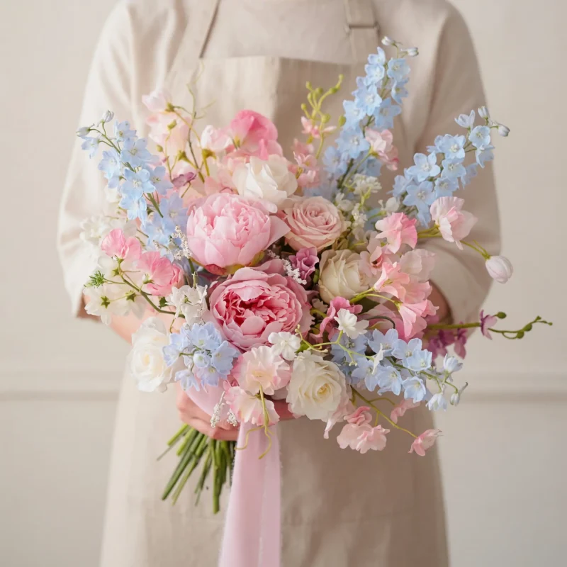 Pink Wedding Bouquet Pastel Garden Symphony