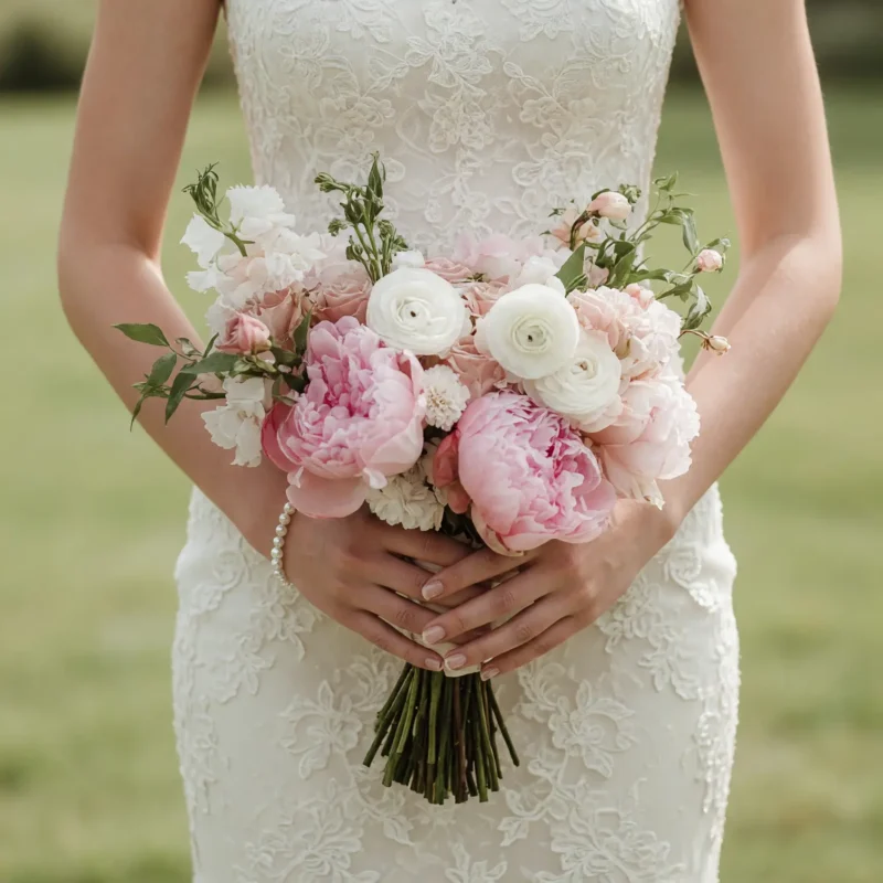 Pink Wedding Bouquet Peony Romance