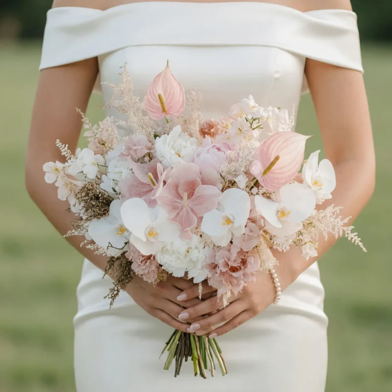 Pink Wedding Bouquet Blush Orchid Dream