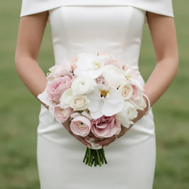 Pink Wedding Bouquet Orchid Elegance