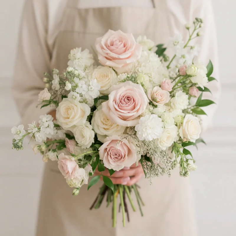 Pink Wedding Bouquet Romantic Garden Bloom