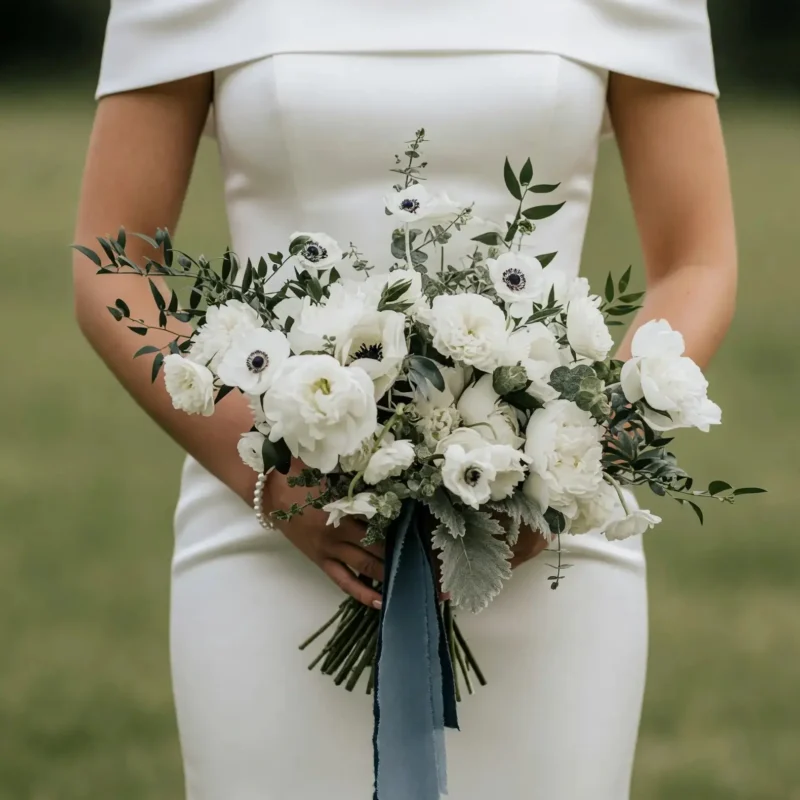 Anemone Wedding Bouquet Ivory Grace