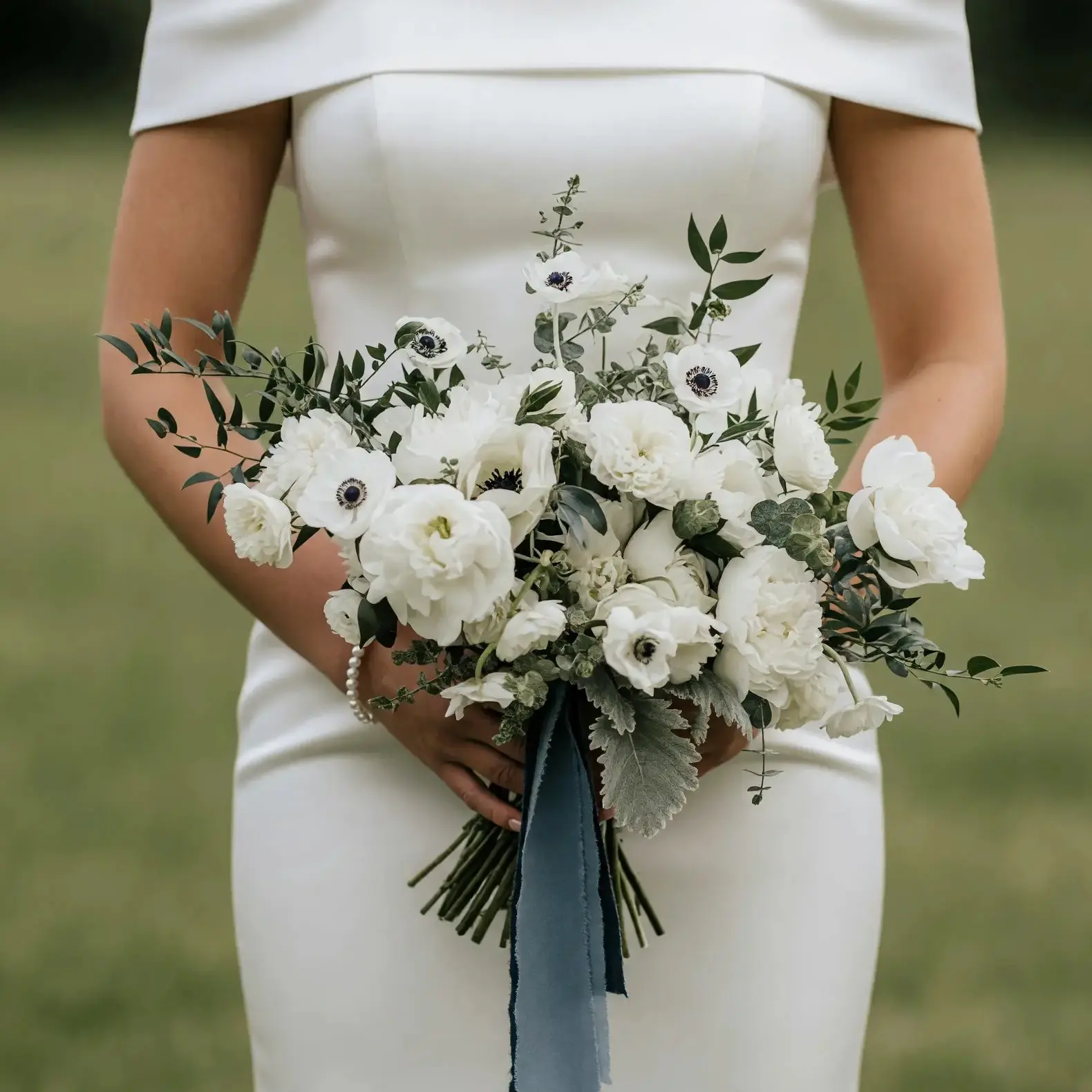 Anemone Wedding Bouquet Ivory Grace