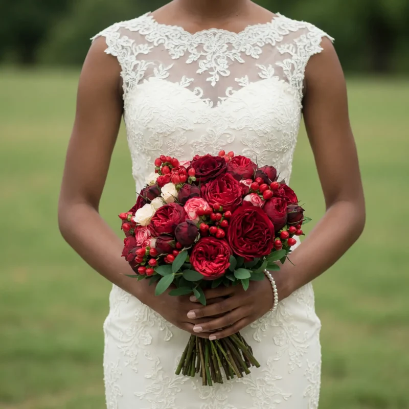 Red Wedding Bouquet Ruby Romance