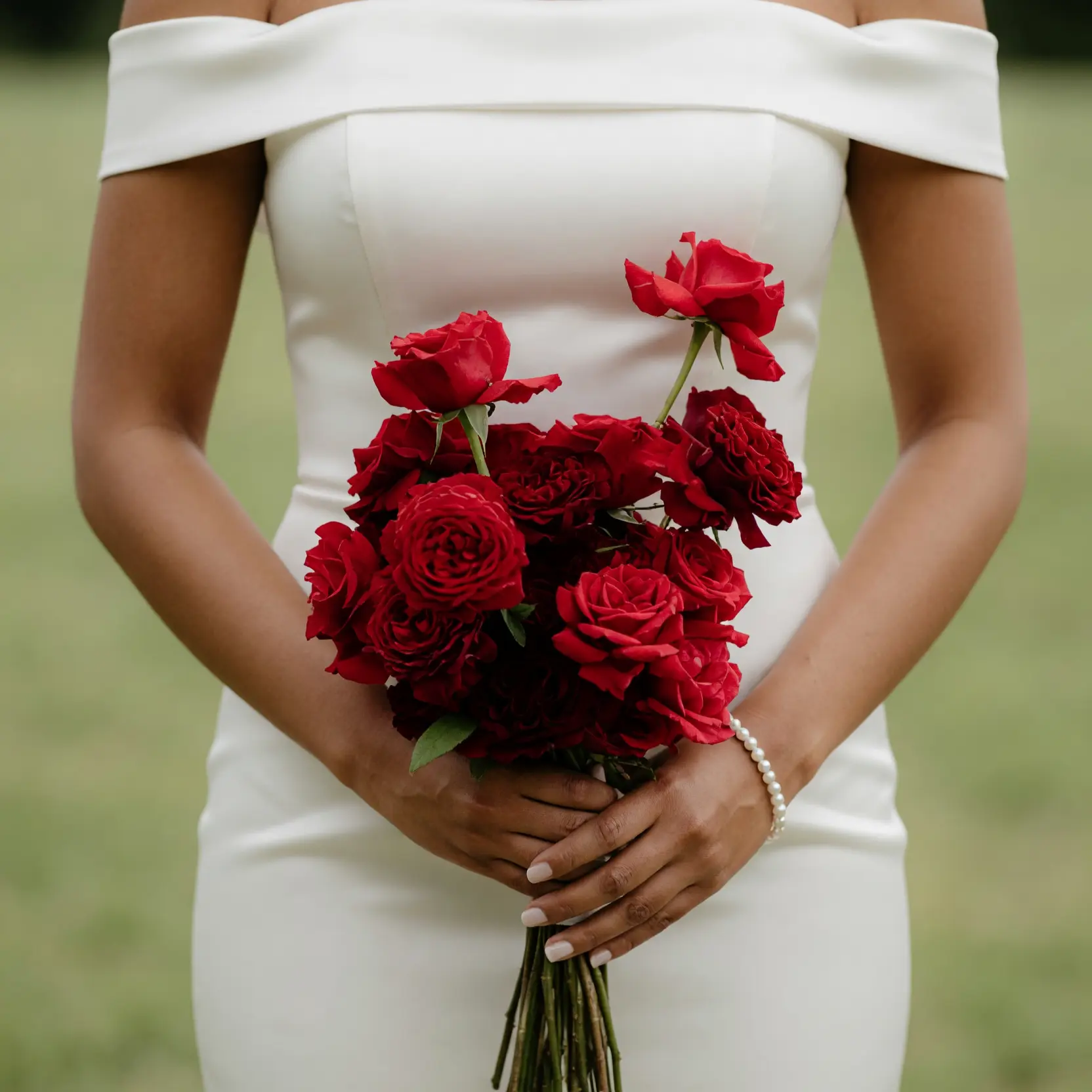 Red Wedding Bouquet with Premium Red Roses