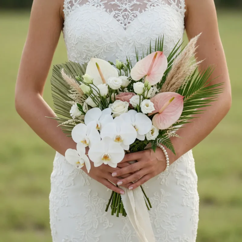 Beach Wedding Bouquets Orchid Palm Oasis