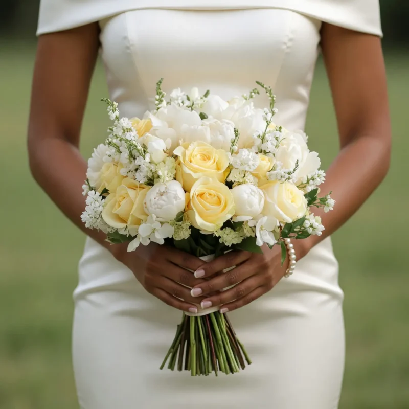 Yellow Wedding Bouquets Lemon Rose Garden Grace