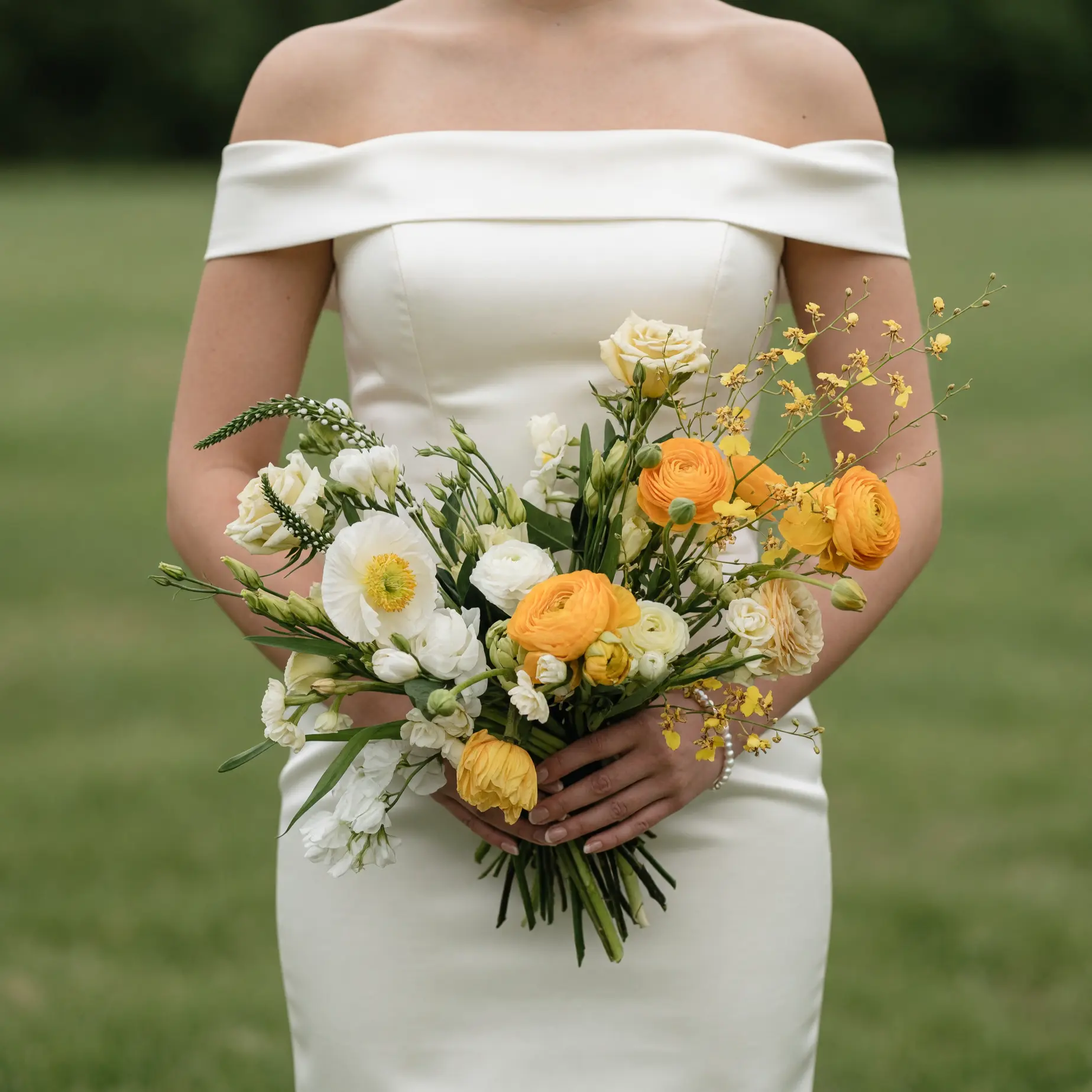 Yellow Wedding Bouquet Marigold Meadow