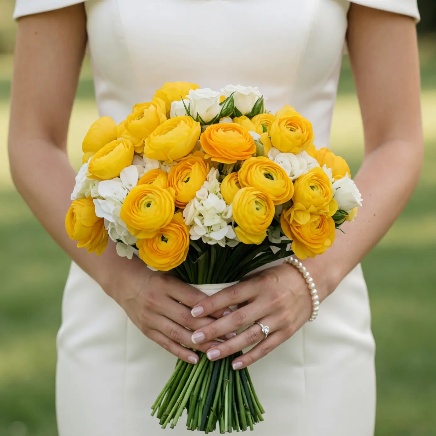 Yellow Wedding Bouquet Golden Bloom Splendor