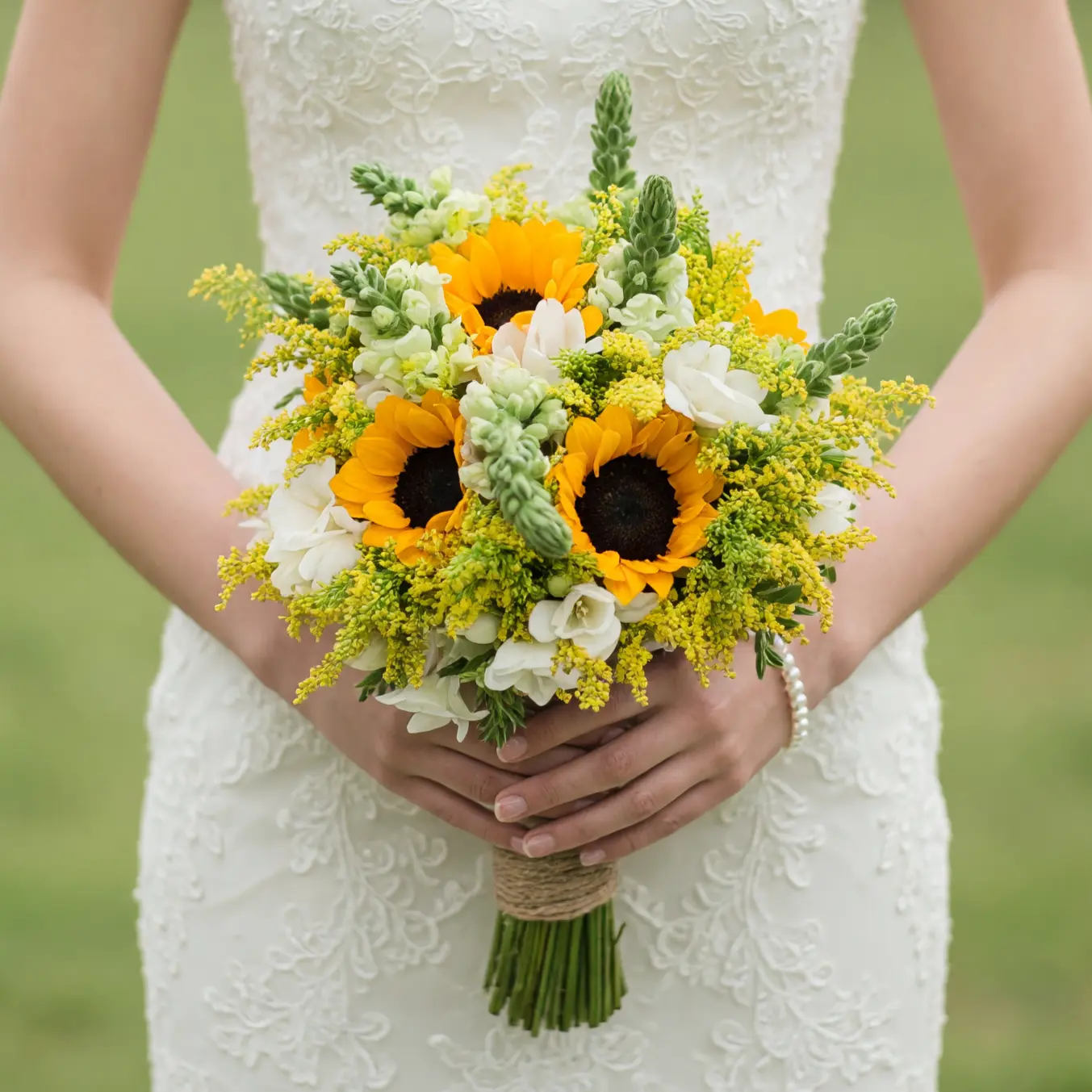 Yellow Sunflower Wedding Bouquet