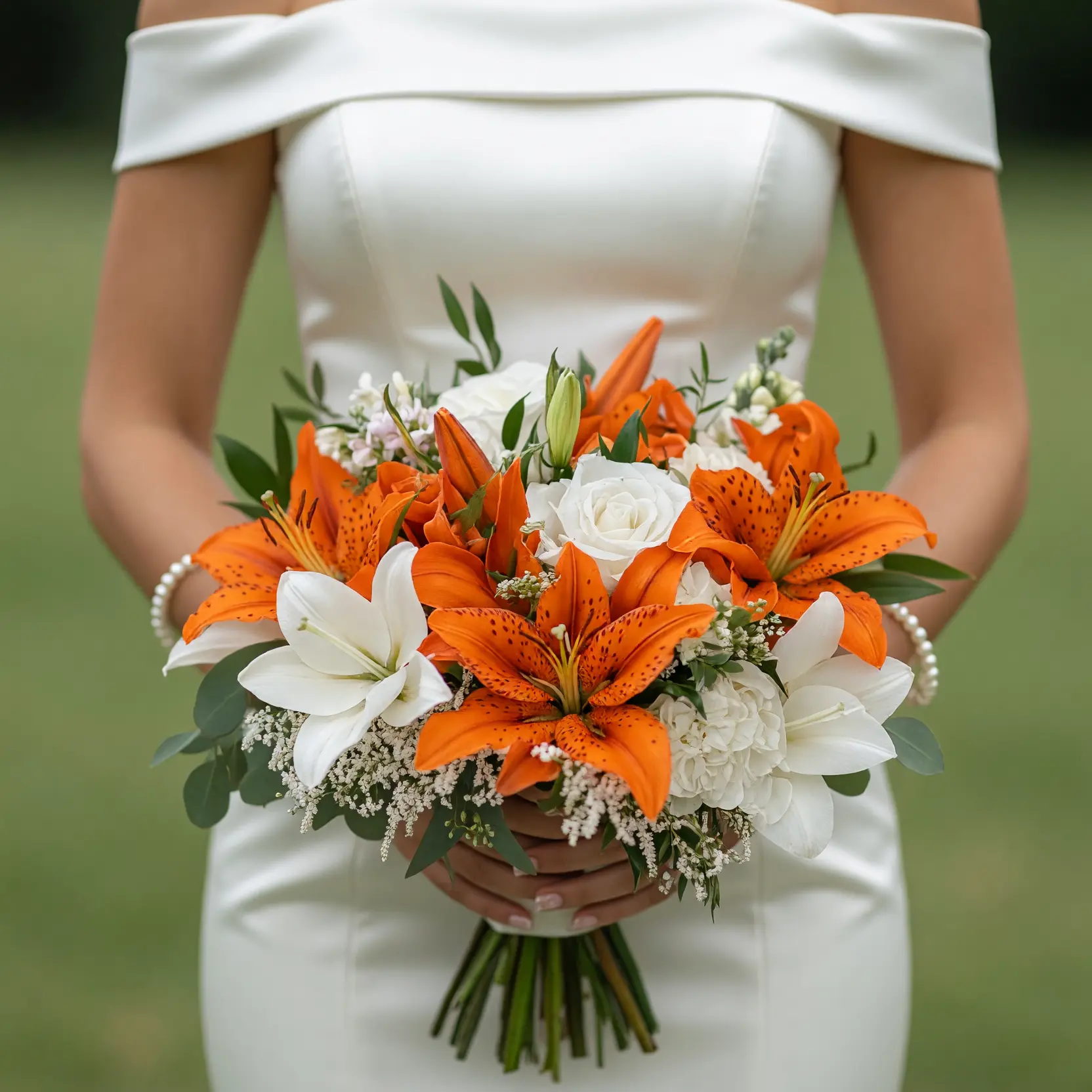 Orange Wedding Bouquets Lily Sunlit Romance