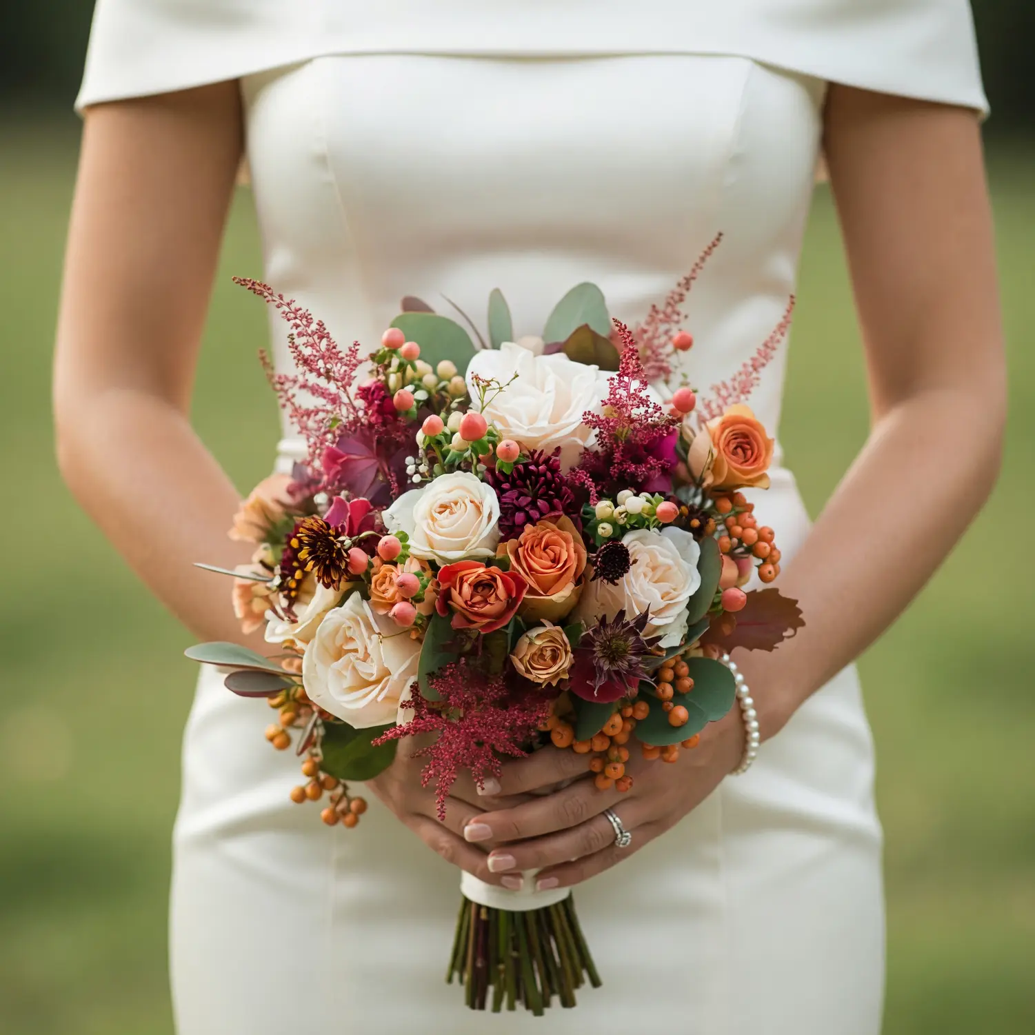 Orange Wedding Bouquets Berrywood Romance