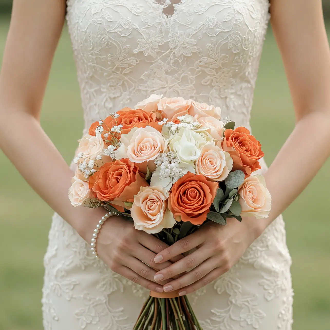 Orange Wedding Bouquets Apricot Rose Reverie