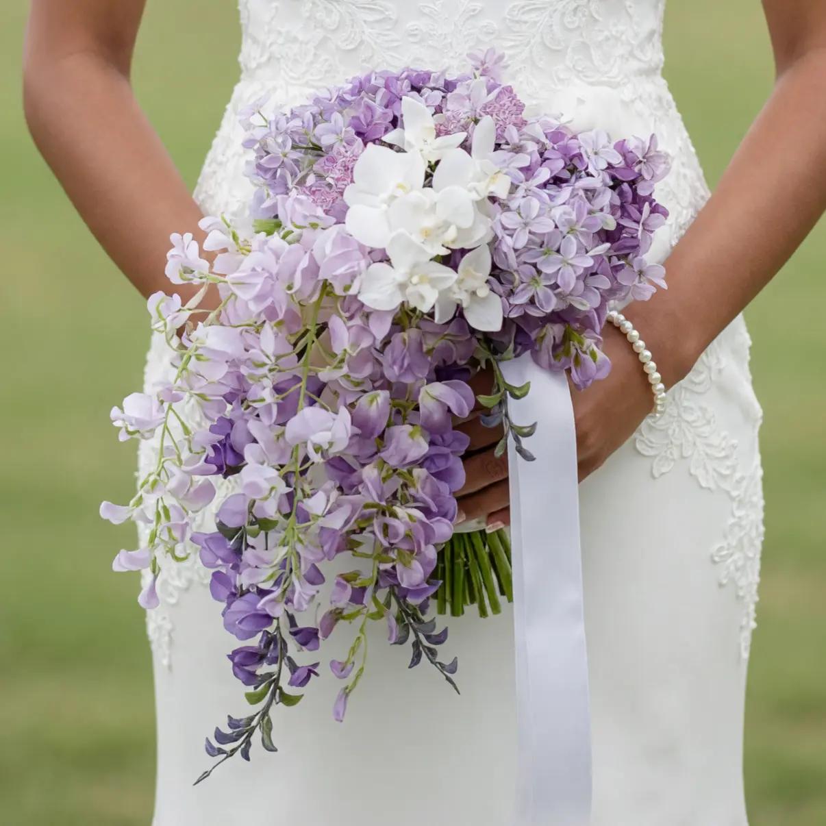 Purple Wedding Bouquets Wisteria Cascade