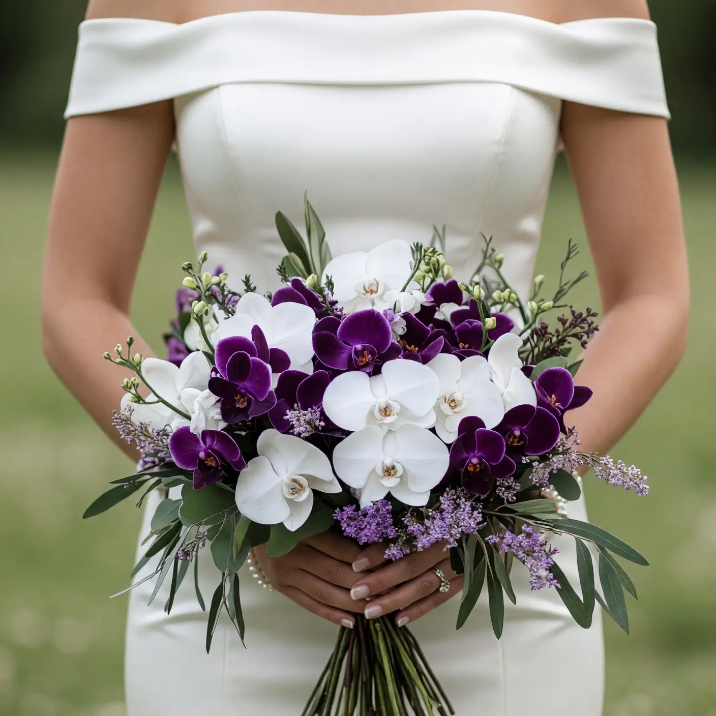 Purple Wedding Bouquets Orchid Twilight