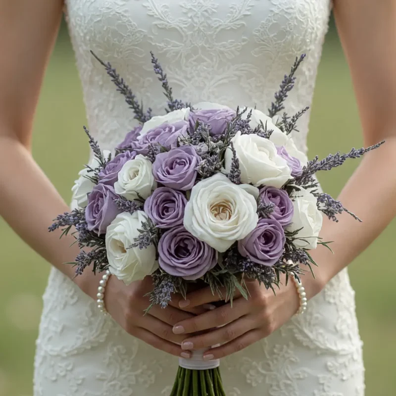 Purple Wedding Bouquets Lavender Rose Mist