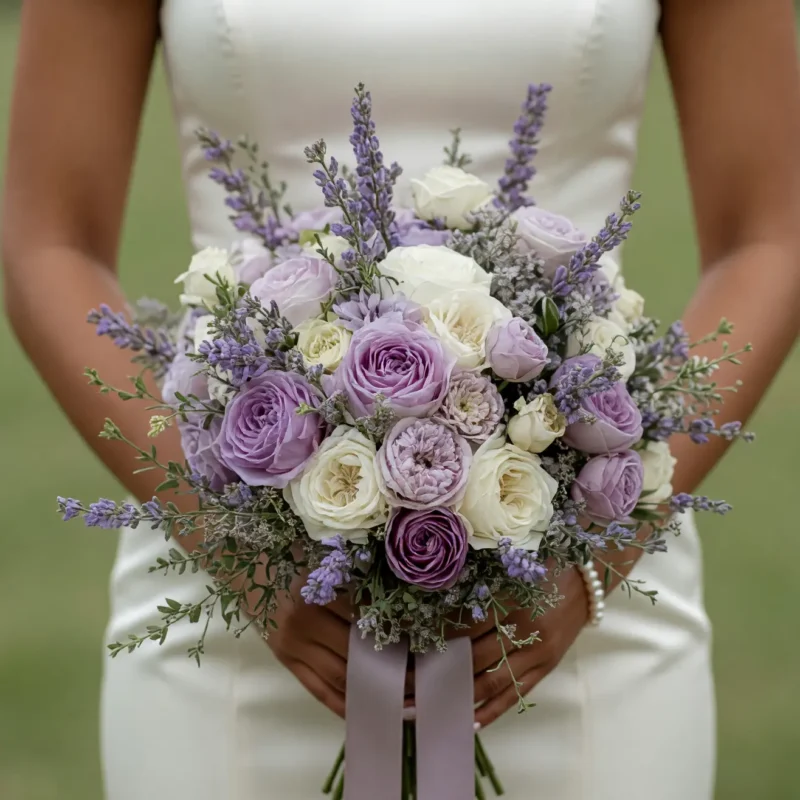 Purple Wedding Bouquets Heather Rose Harmony