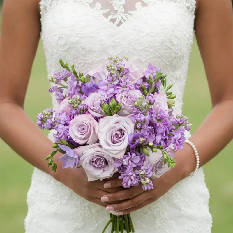 Purple Wedding Bouquets Lilac Rose Bloom