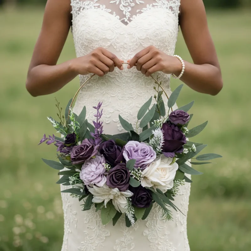 Purple Wedding Bouquets Twilight Hoop