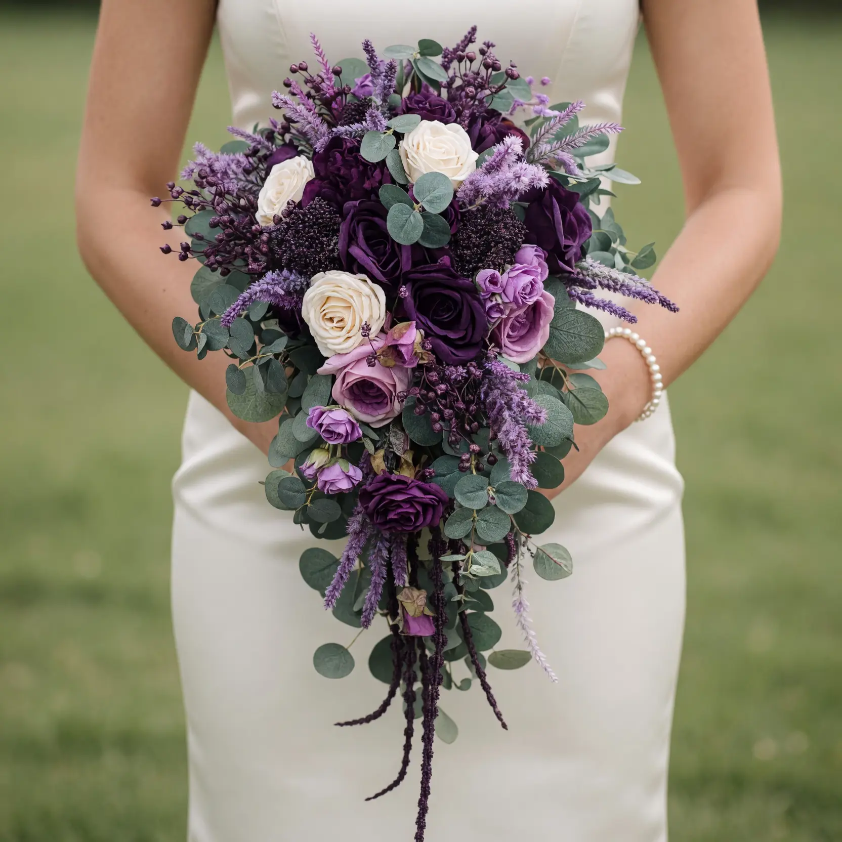 Purple Wedding Bouquets Plum Meadow Cascade
