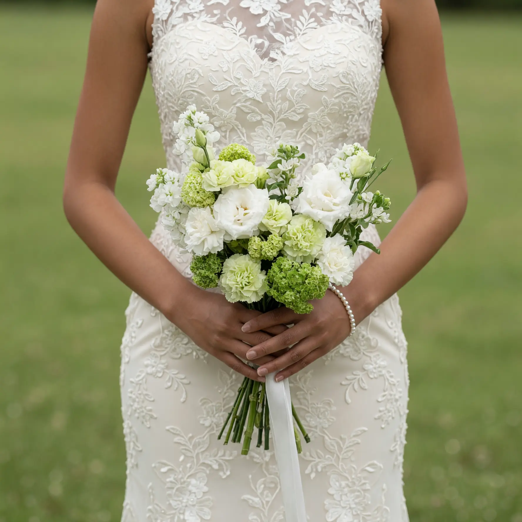 Green Wedding Bouquets Elegant Garden Bridal Bouquet