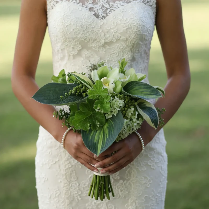 Green Wedding Bouquets Woodland Elegance