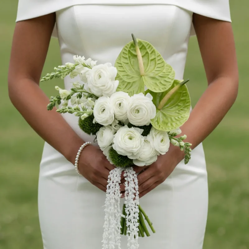 Green Wedding Bouquets Timeless Bloom