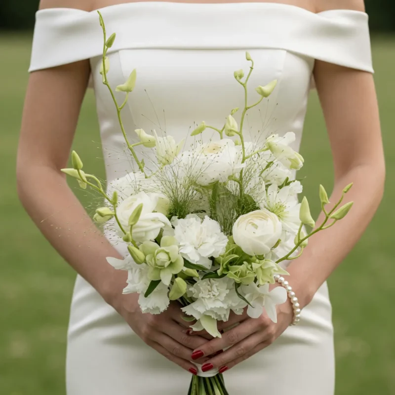 Green Wedding Bouquets Garden Grace