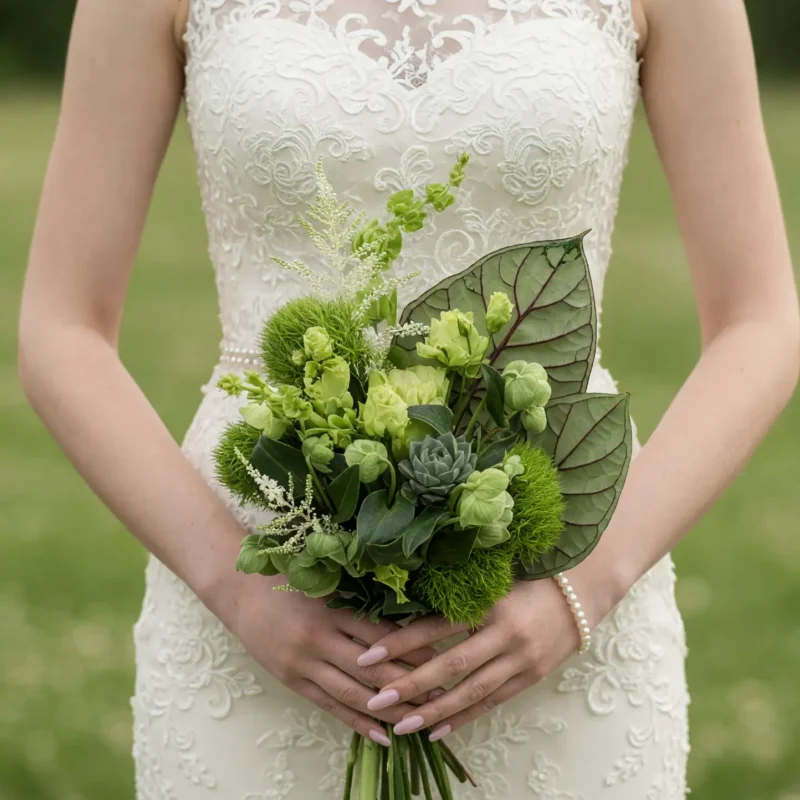 Green Wedding Bouquets Emerald Whisper Bouquet