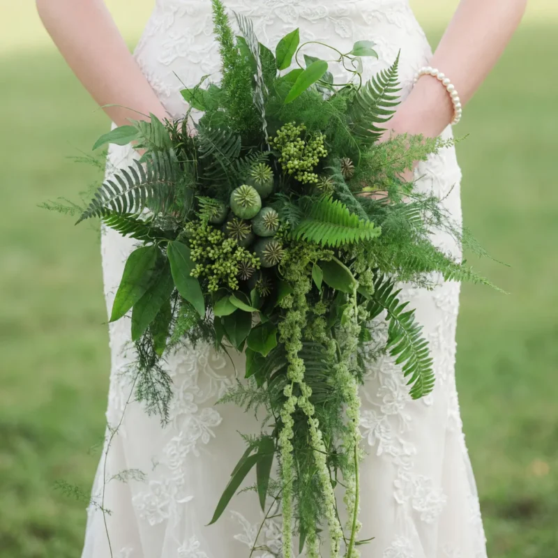 Green Wedding Bouquets Forest Cascade Romance