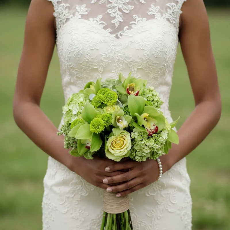 Green Wedding Bouquets Emerald Garden Elegance