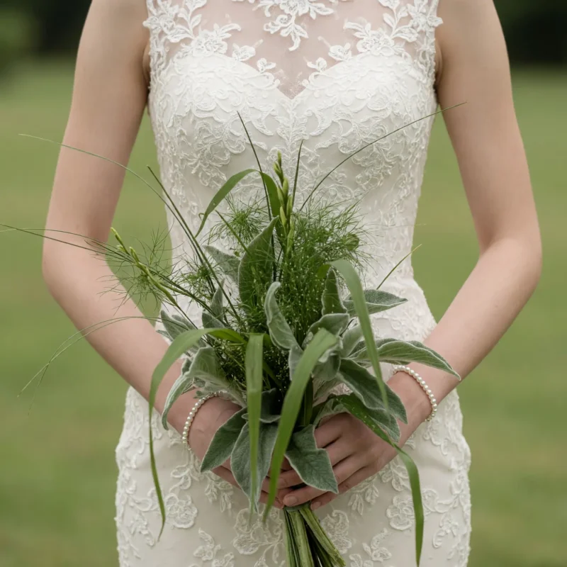 Green Wedding Bouquets Natural Serenity