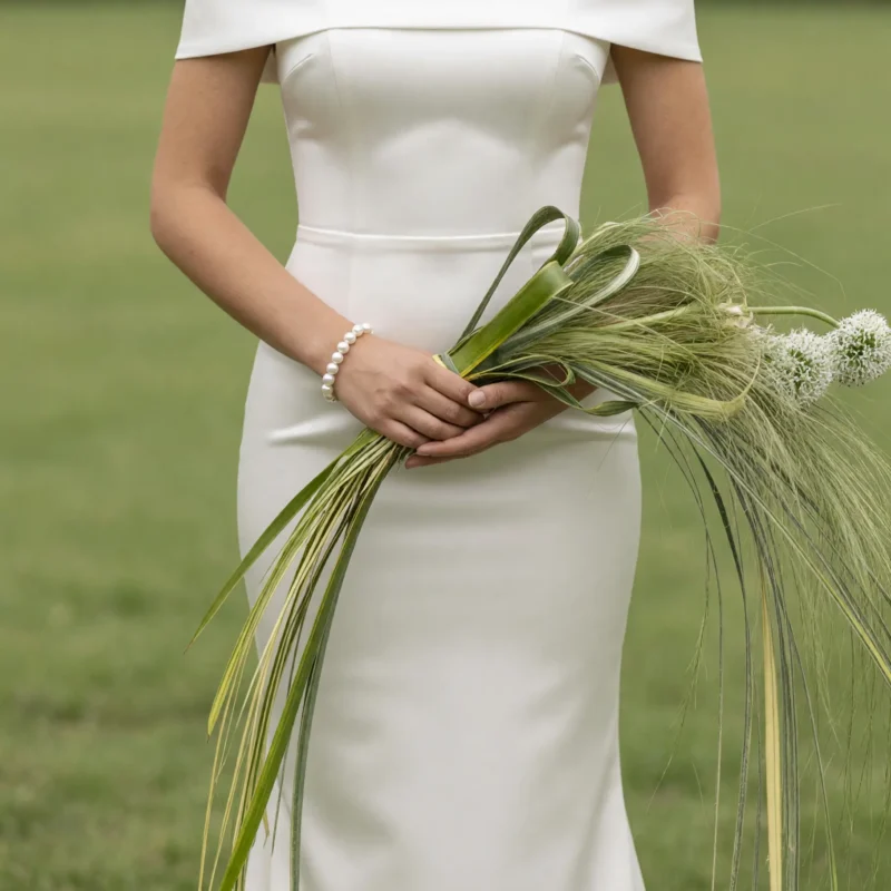 Green Wedding Bouquets Modern Meadow Grace