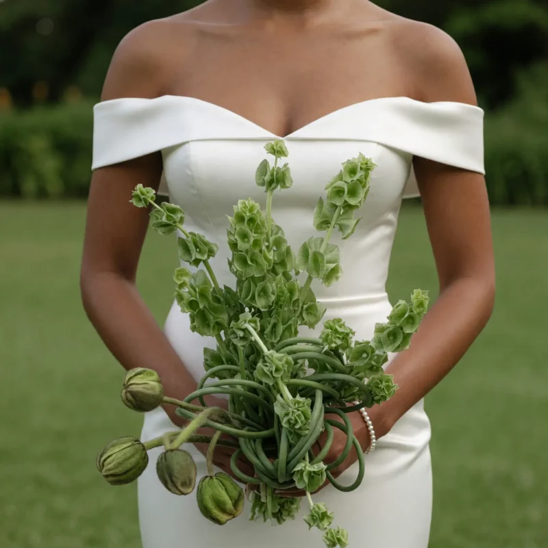 Green Wedding Bouquets Botanical Sculptural Grace