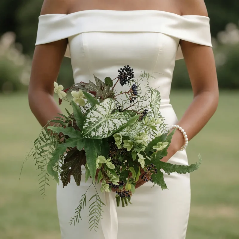 Green Wedding Bouquets Woodland Whisper