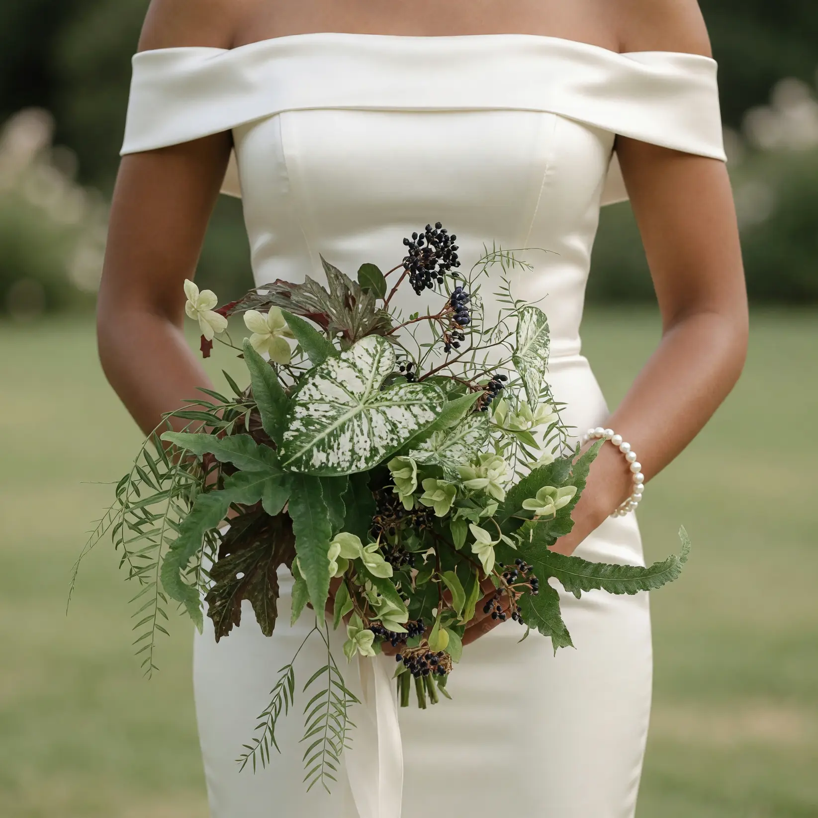 Green Wedding Bouquets Woodland Whisper