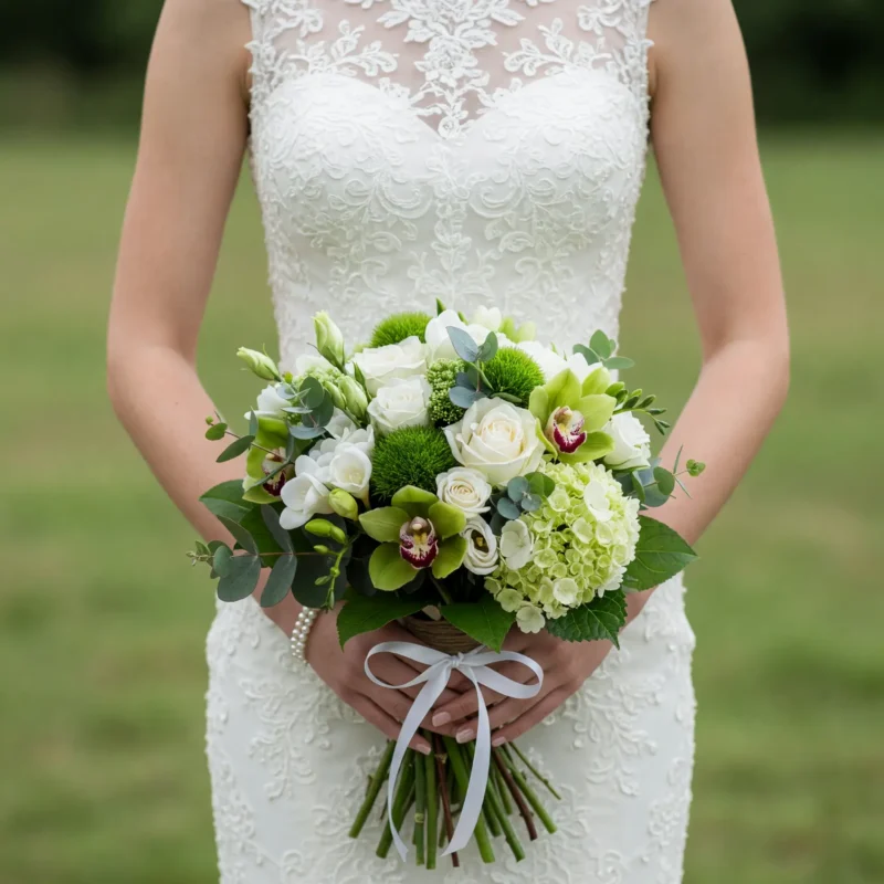 Green Wedding Bouquets – Garden Harmony Bliss