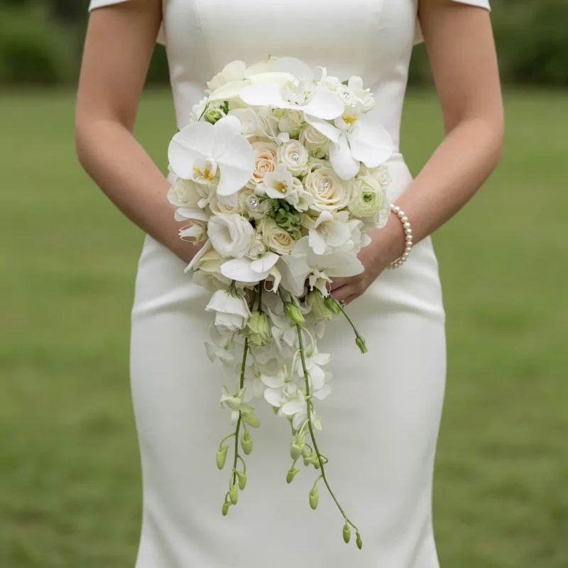 Cascading Wedding Bouquets Ivory Symphony