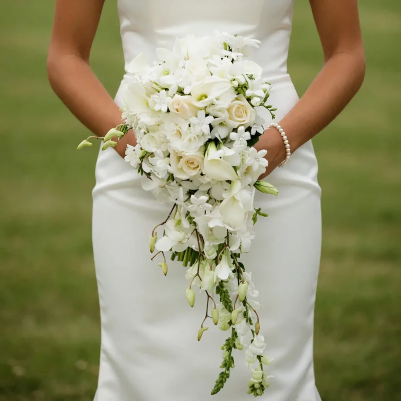 Cascading Wedding Bouquets Pure Devotion