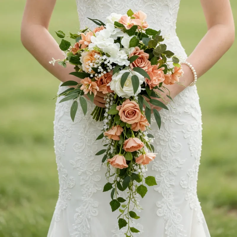 Cascading Wedding Bouquets Blush Harmony