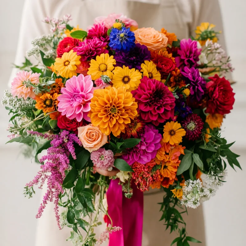 Colourful Wedding Bouquets Festival of Love