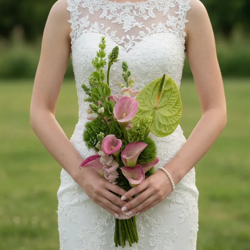 Modern Wedding Bouquets Botanical Blush Garden